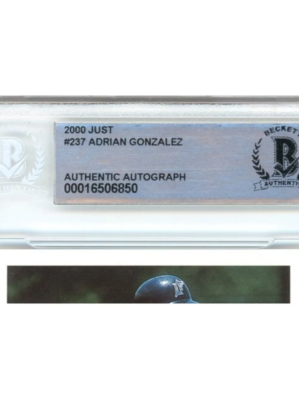 Adrian Gonzalez Signed 2000 Just #237 GCL Marlins Slabbed Auto Card